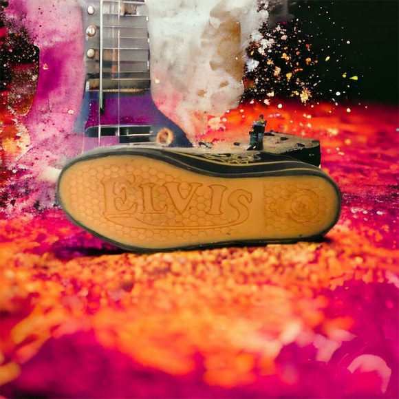 Elvis Women Gold & Black Sneakers - Picture 8 of 9